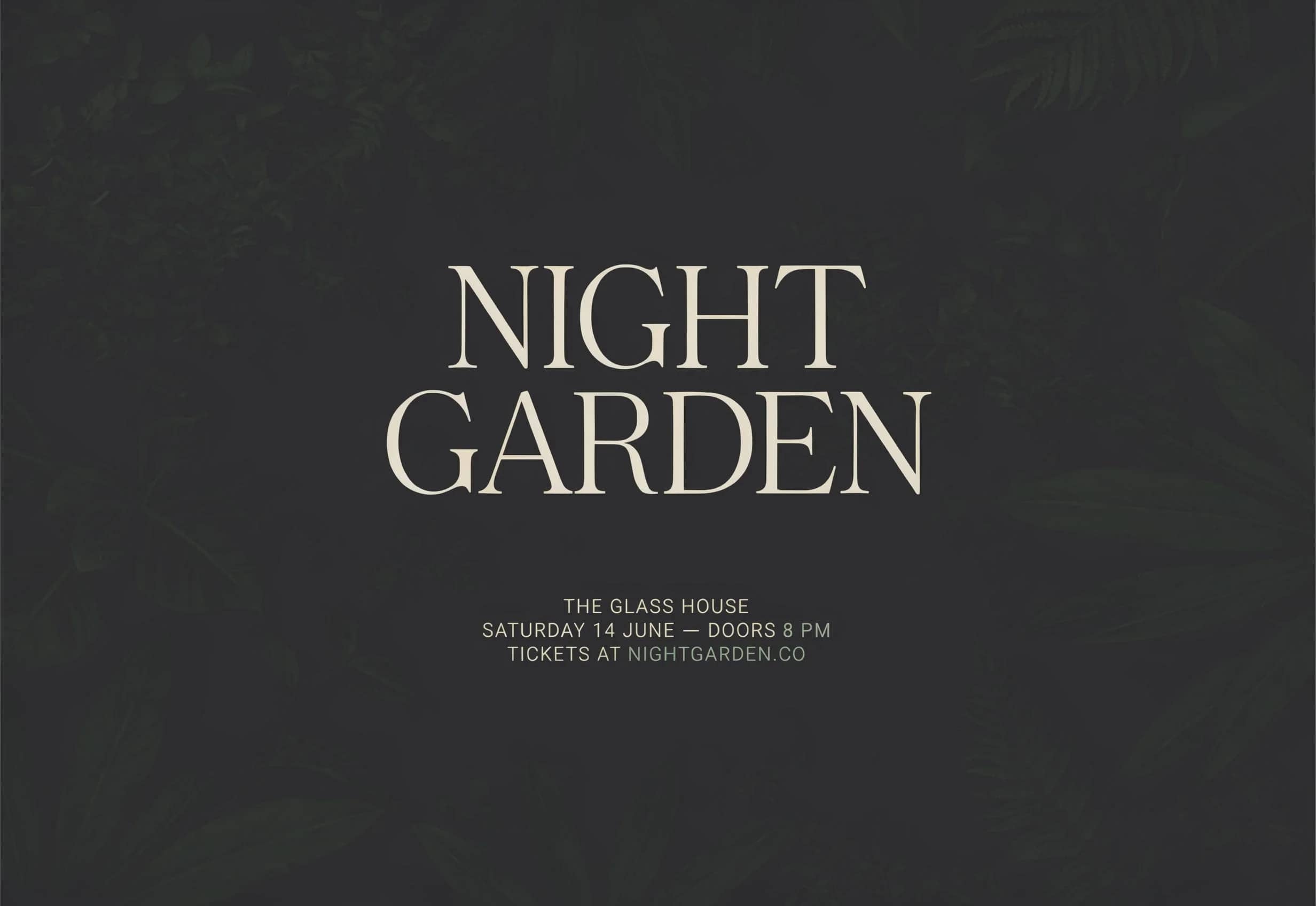 Luma Uni-1 Max poster with readable NIGHT GARDEN headline