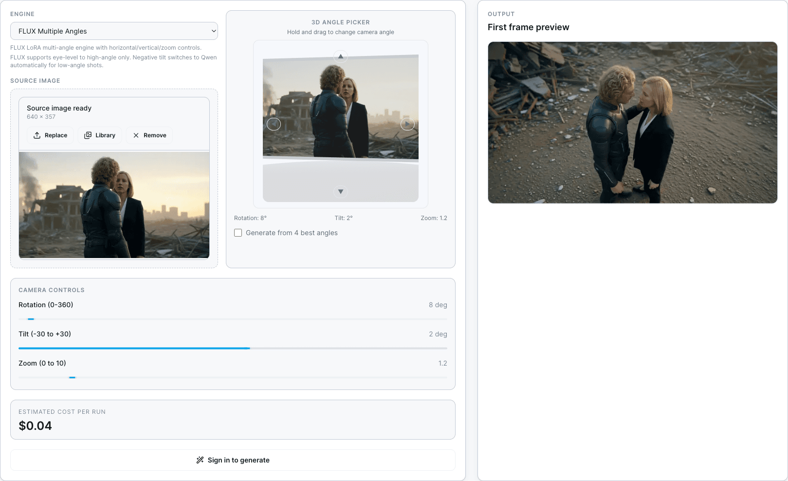 Angle workspace screenshot from MarkDream.